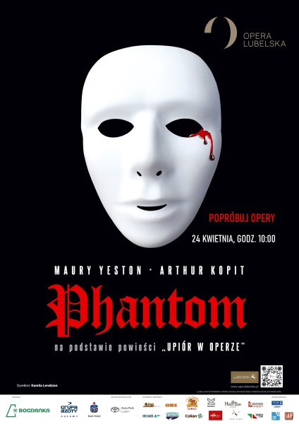 plakat musicalu phantom i popróbuj opery